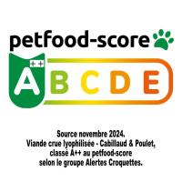 Viande crue lyophilisee morue poulet 1 